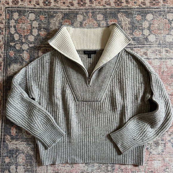 Banana Republic Oversized Half-Zip Wool Cashmere Blend - Picture 5 of 11